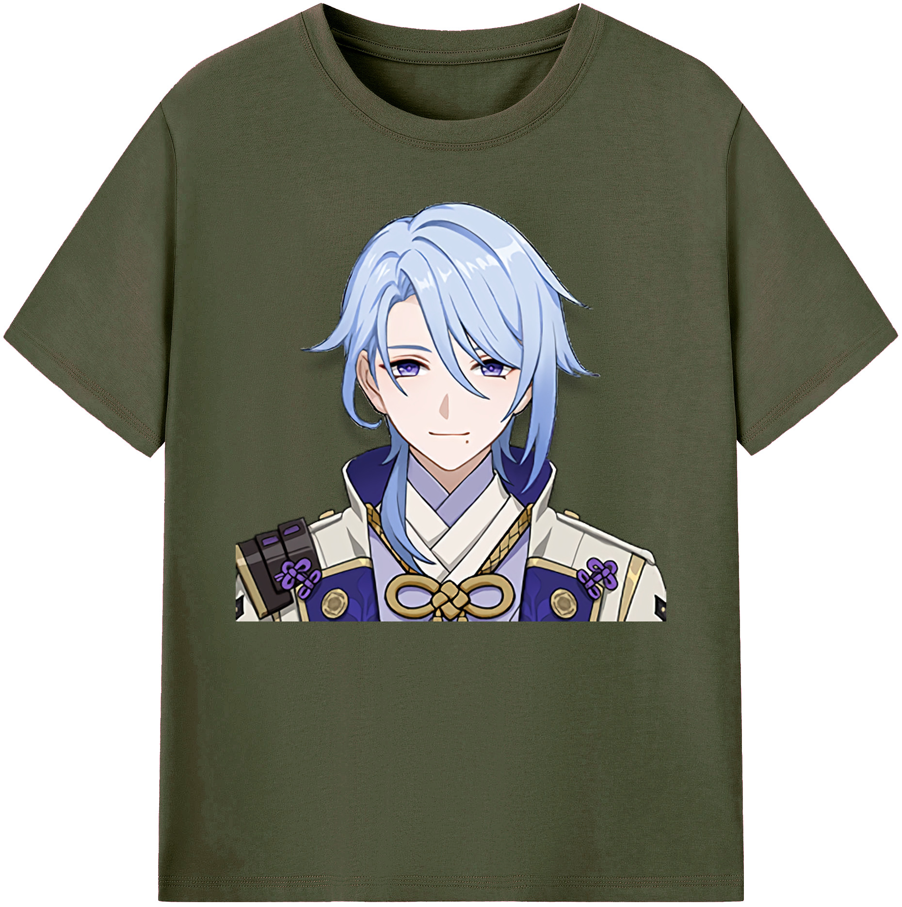 げんし神 神里綾人 かみさとあやと genshin Kamisato Ayato 綿100％ メンズ半袖Tシャツ｜肌触りやわらか＆通気性